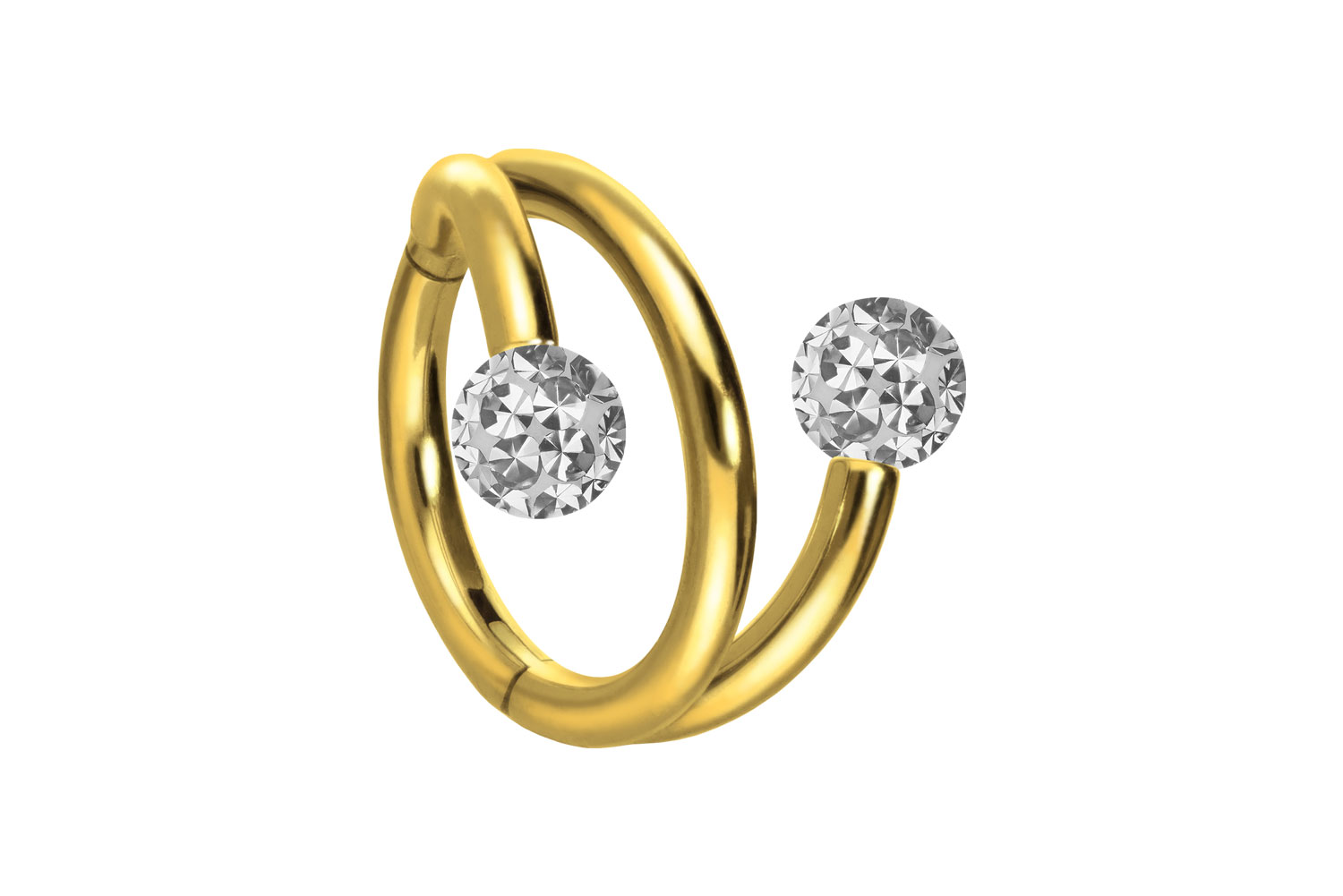 Titan Segmentring Clicker Piercing mit Innengewinde 3 RINGE + 2 EPOXY-KUGELN